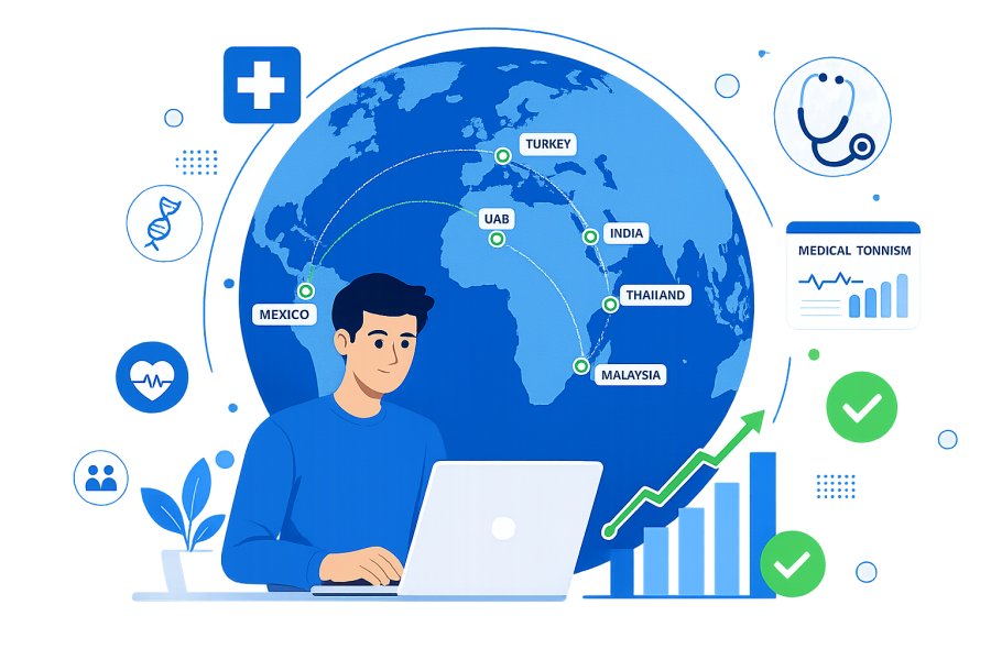 Multilingual medical tourism marketing across international markets
